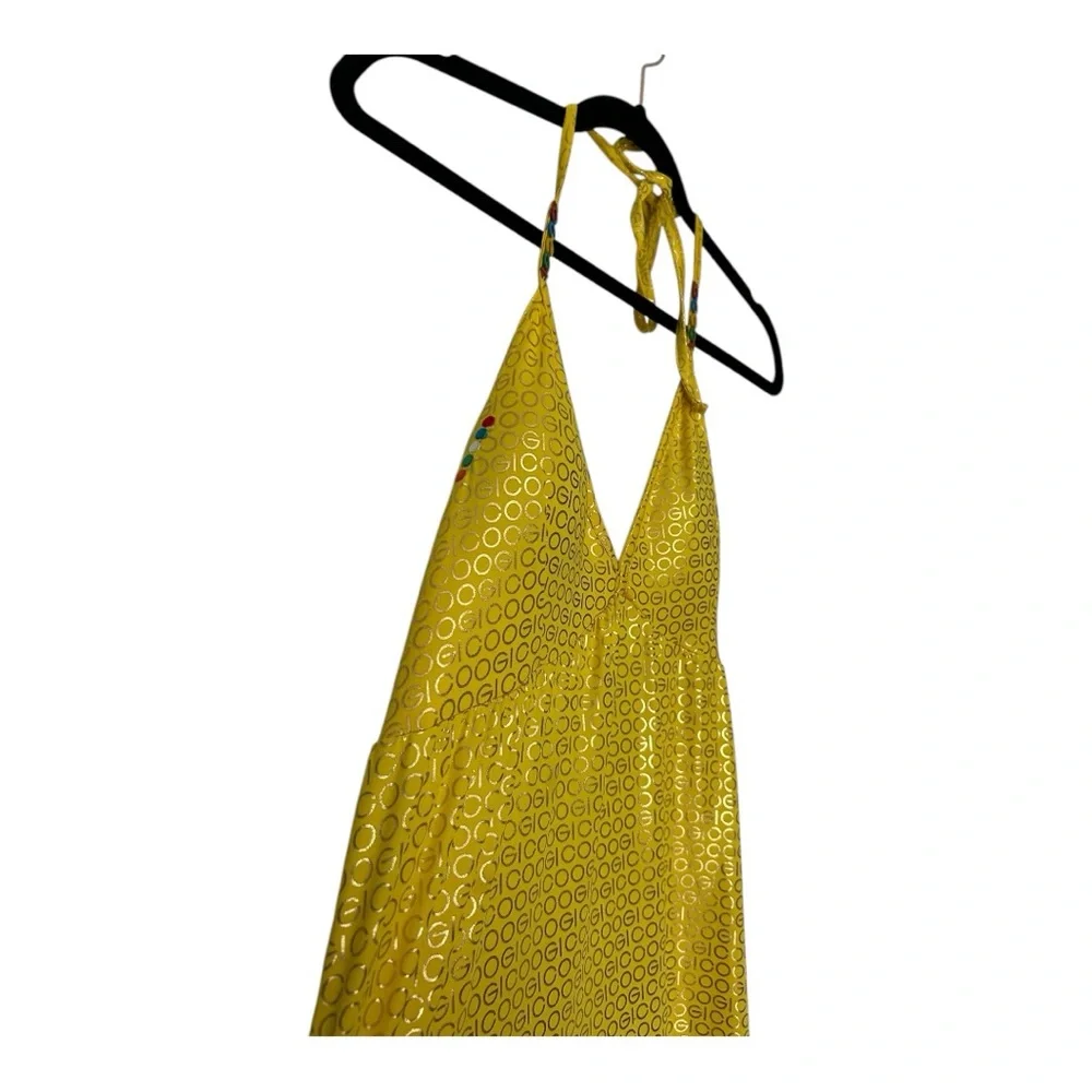 COOGI Yellow Halter Sundress Coverup Size Medium